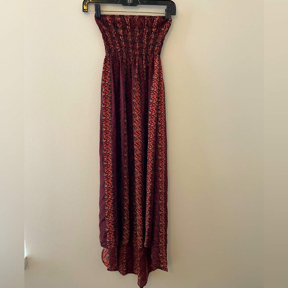 Boho Style Patterson J. Kincaid High Low Strapless Dress